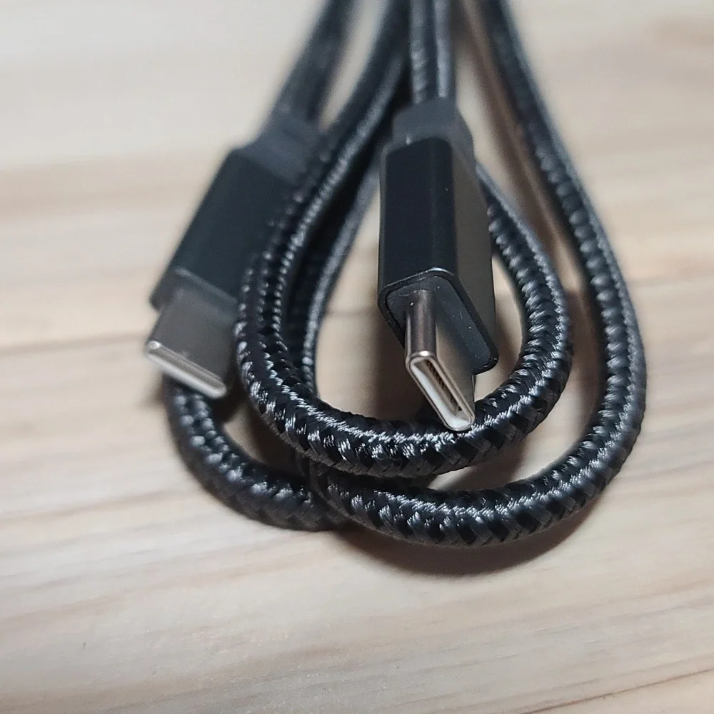 Gray Braided USB C To USB C Charging Cable NWOT